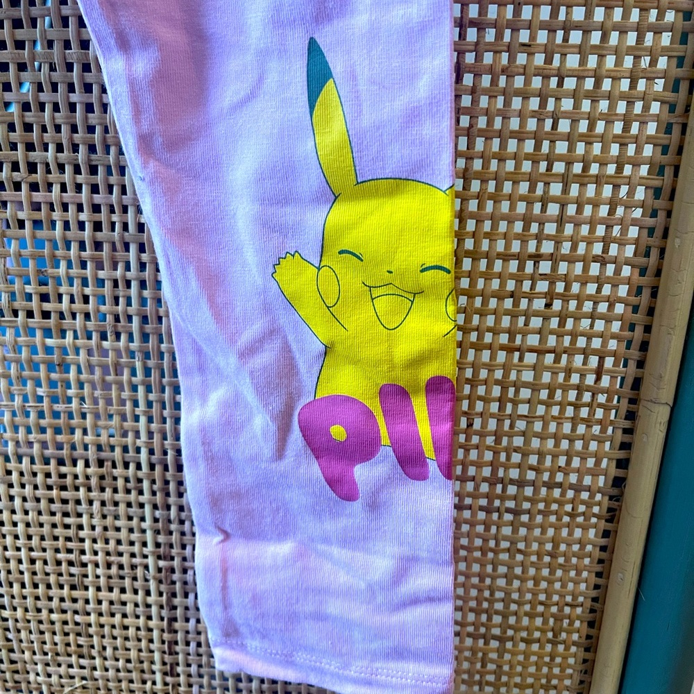 Pikachu Kids Leggings - Pink and Yellow